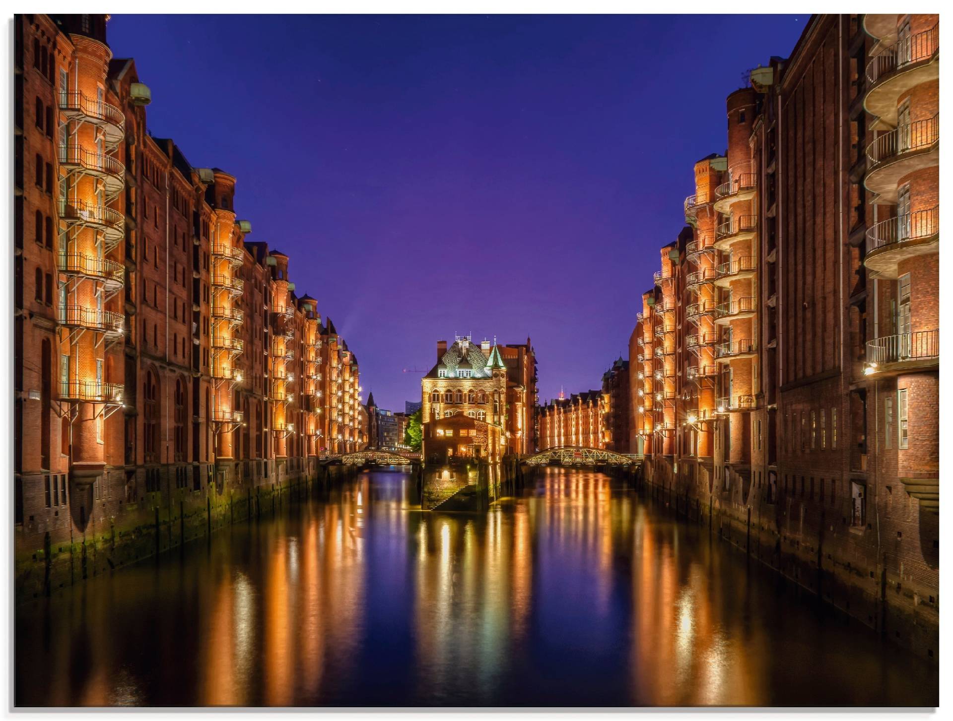 Artland Glasbild »Hamburg Speicherstadt bei Nacht«, Gebäude, (1 St.), in verschiedenen Grössen Artland Glasbild »Hamburg Speicherstadt bei Nacht«, Gebäude, (1 St.), in verschiedenen Grössen von Artland