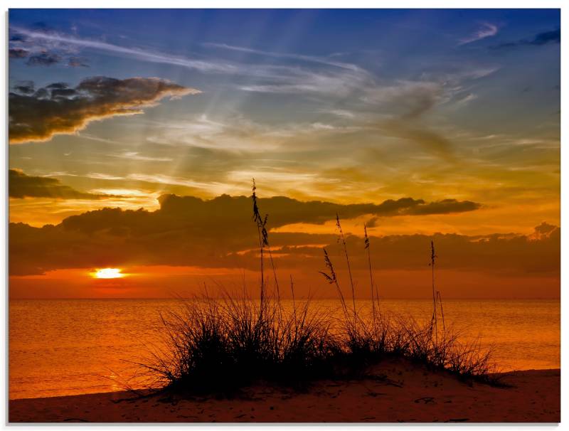 Artland Glasbild »Herrlicher Sonnenuntergang«, Sonnenaufgang & -untergang, (1 St.), in verschiedenen Grössen von Artland