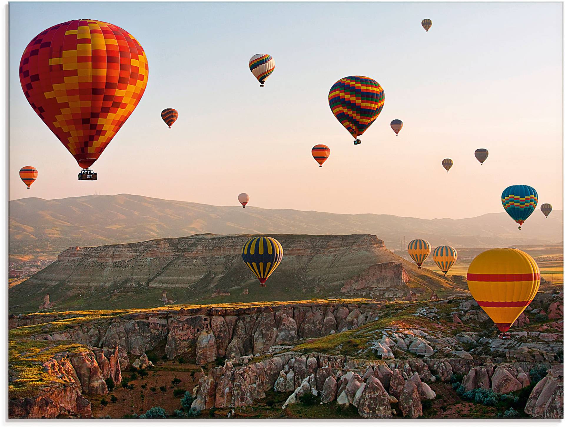 Artland Glasbild »Kappadokien Ballonfahrt«, Ballonfahren, (1 St.), in verschiedenen Grössen von Artland