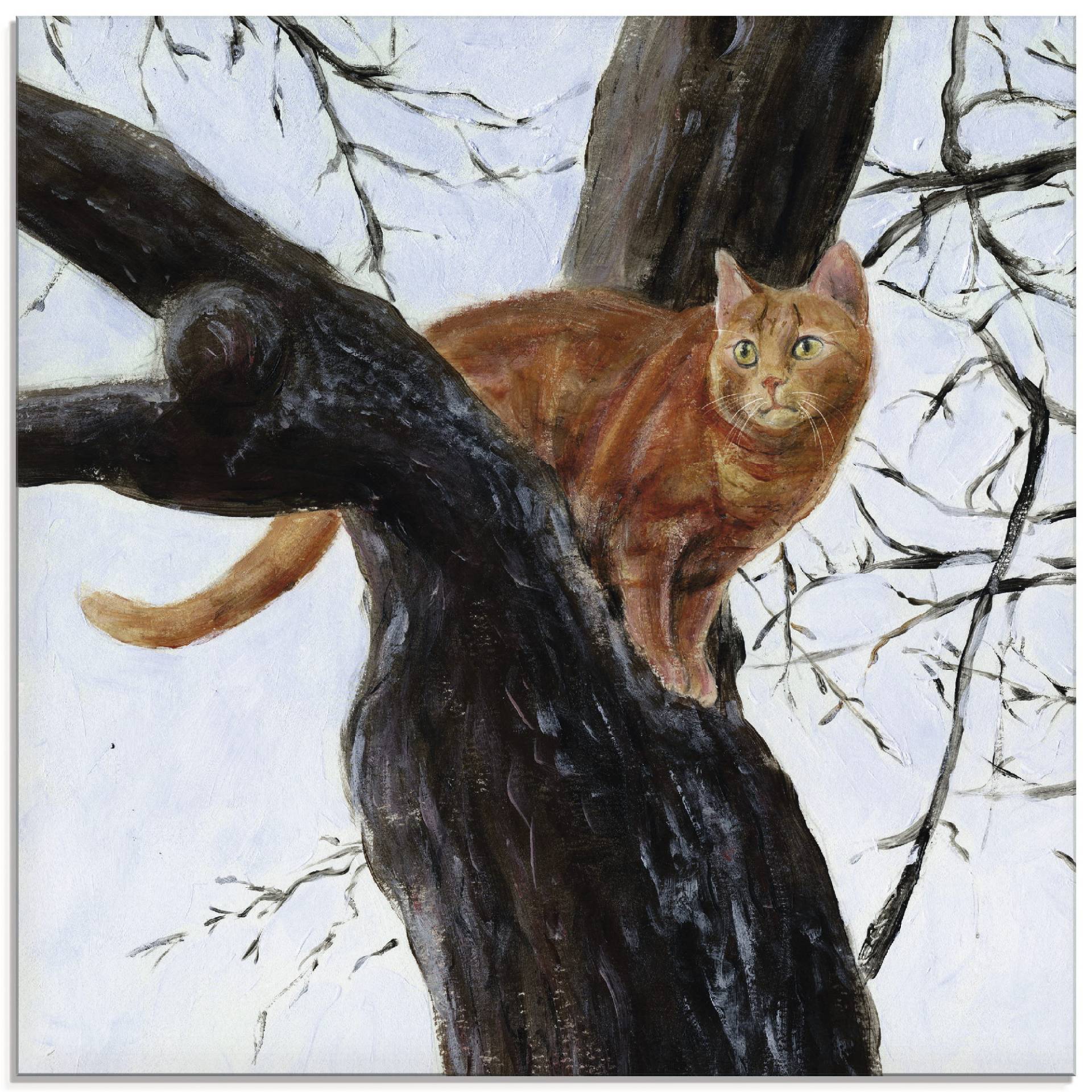 Artland Glasbild »Katze im Baum«, Haustiere, (1 St.), in verschiedenen Grössen von Artland