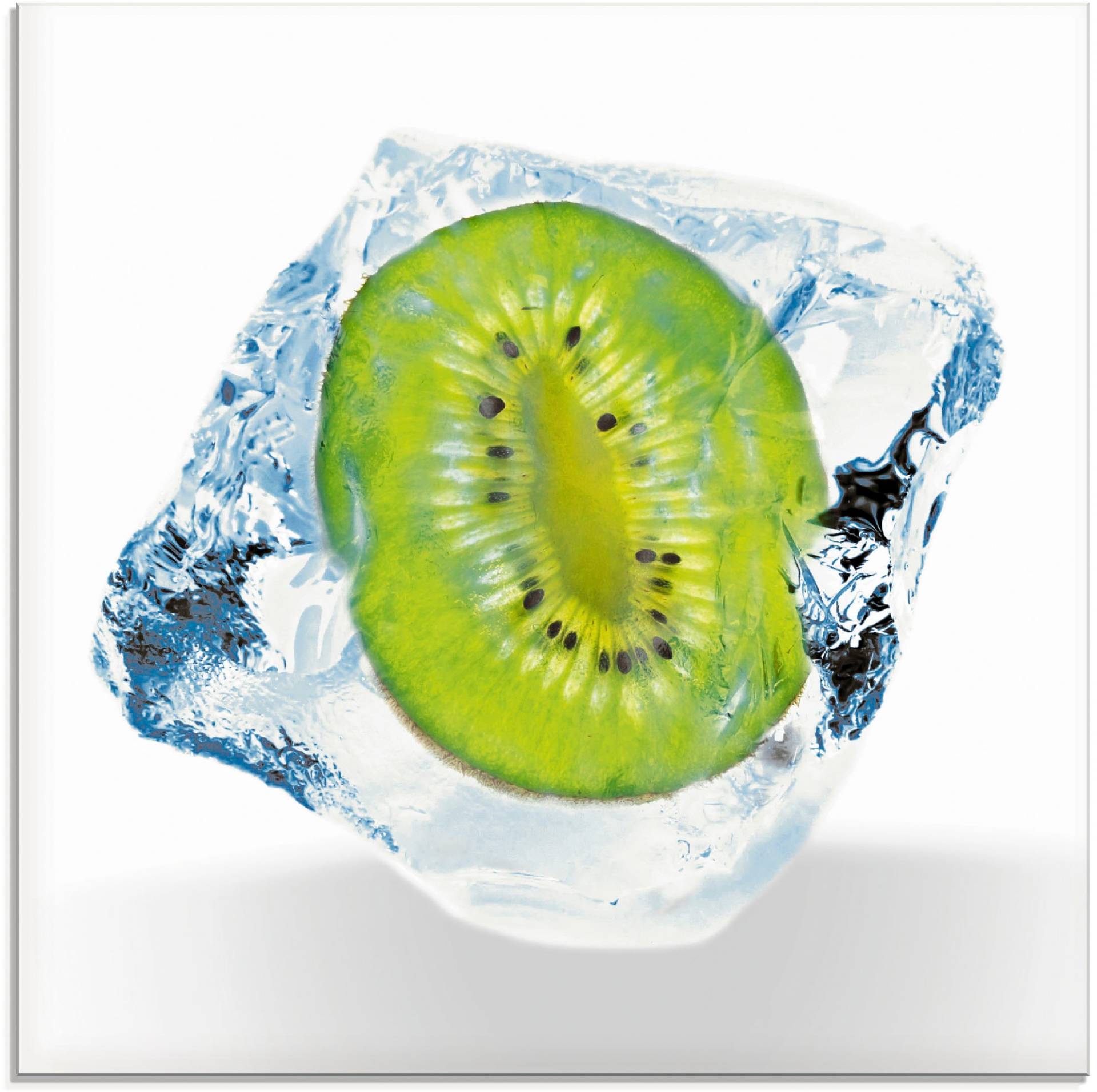 Artland Glasbild »Kiwi im Eiswürfel«, Lebensmittel, (1 St.), in verschiedenen Grössen von Artland