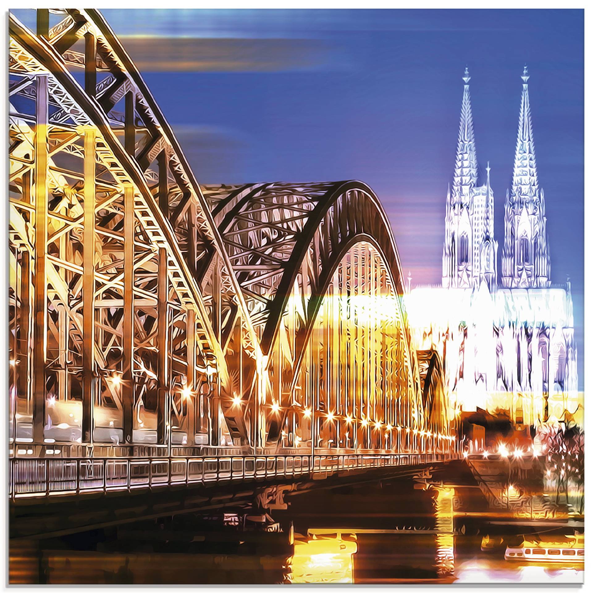 Artland Glasbild »Köln Skyline Abstrakte Collage 10«, Brücken, (1 St.), in verschiedenen Grössen Artland Glasbild »Köln Skyline Abstrakte Collage 10«, Brücken, (1 St.), in verschiedenen Grössen von Artland