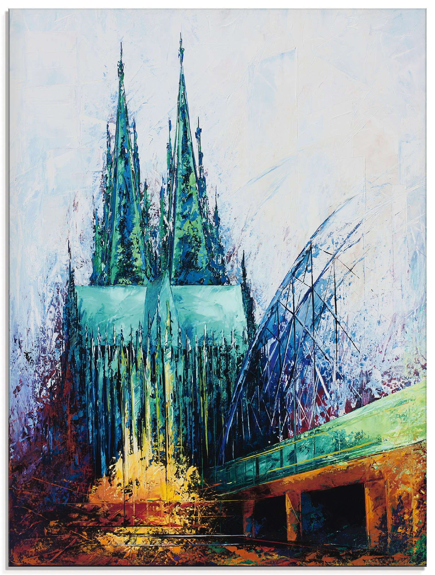 Artland Glasbild »Kölner Dom I«, Deutschland, (1 St.), in verschiedenen Grössen von Artland