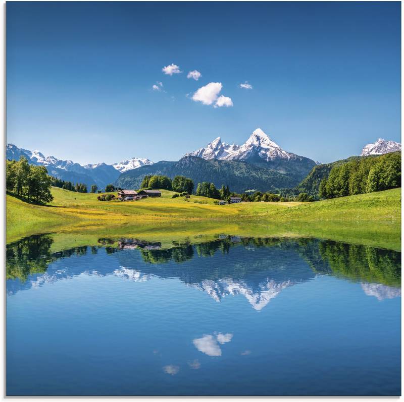 Artland Glasbild »Landschaft in den Alpen«, Berge, (1 St.), in verschiedenen Grössen von Artland