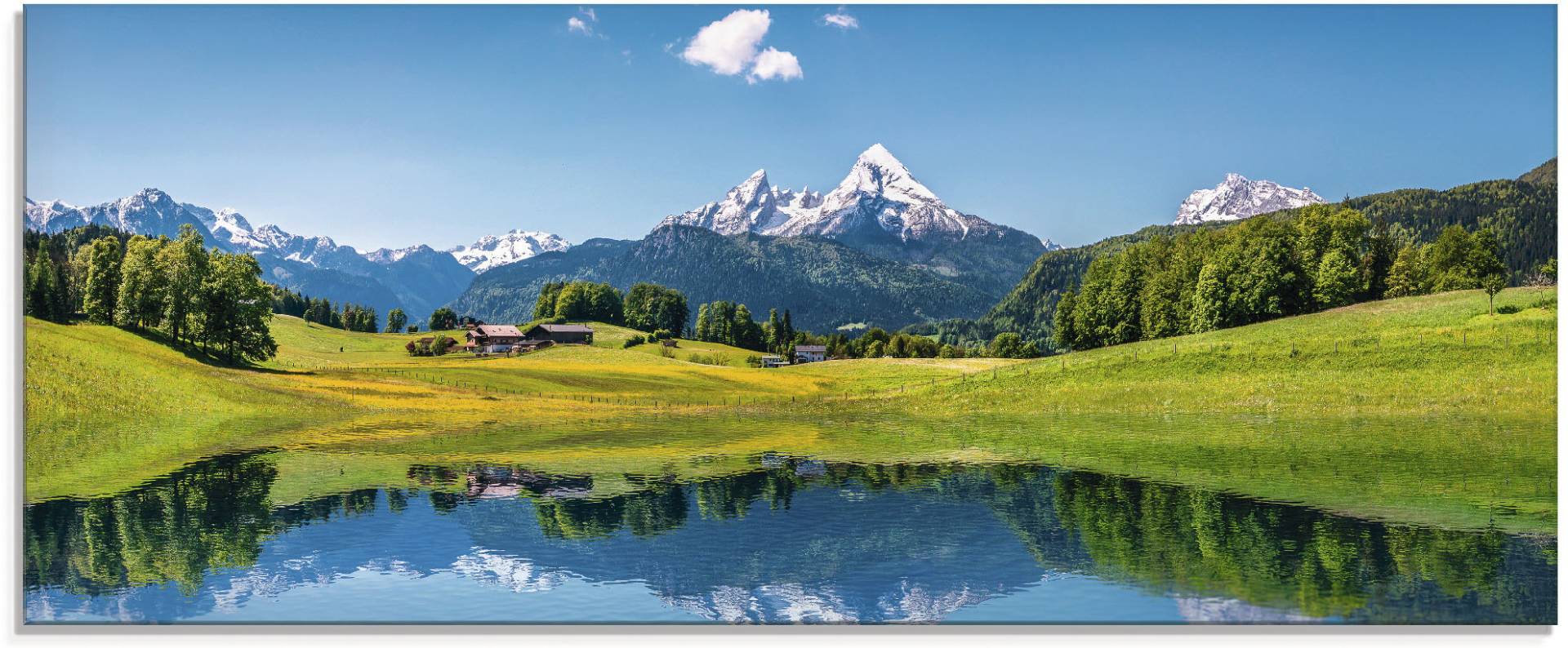 Artland Glasbild »Landschaft in den Alpen«, Berge, (1 St.), in verschiedenen Grössen von Artland