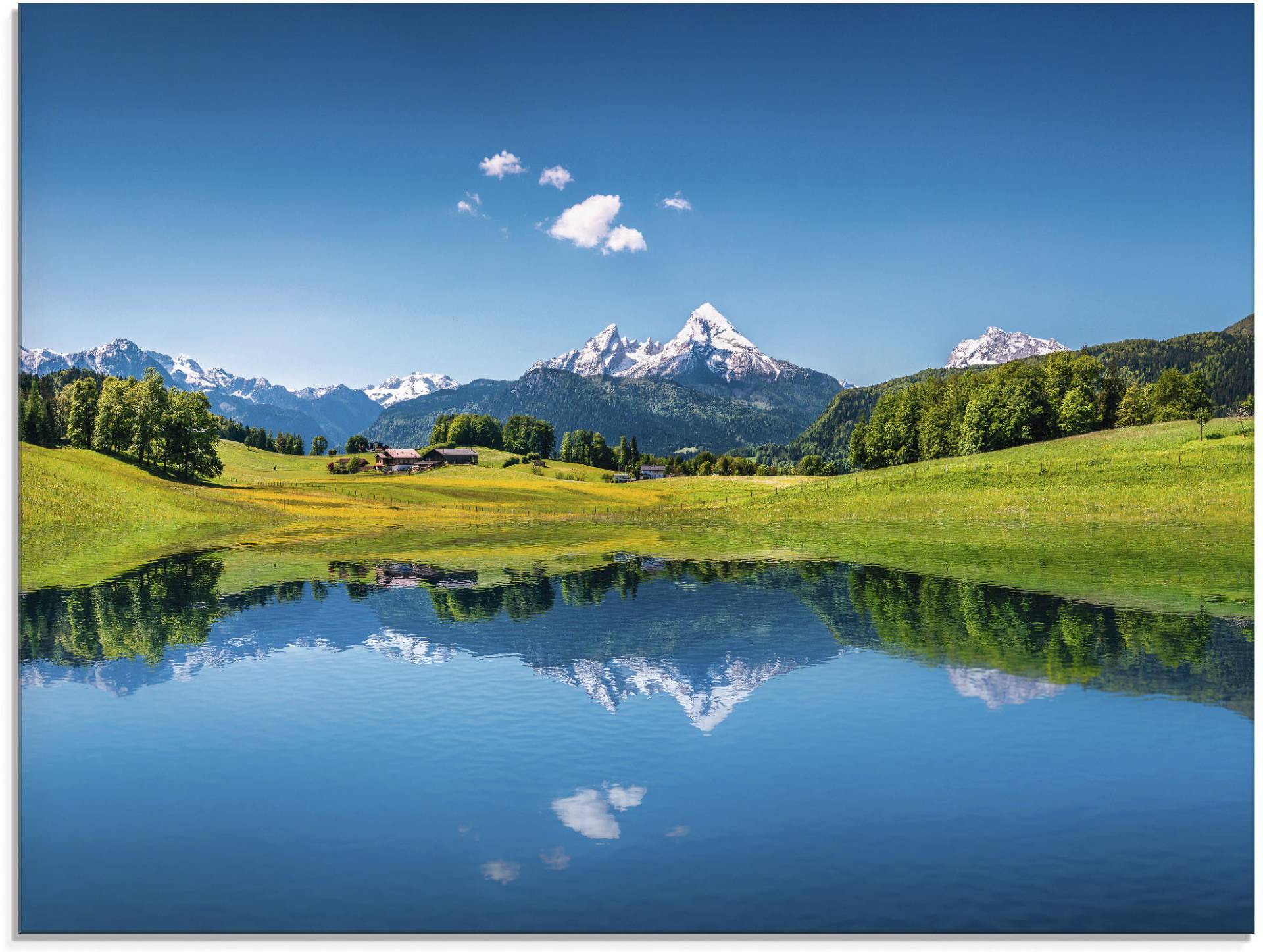 Artland Glasbild »Landschaft in den Alpen«, Berge, (1 St.), in verschiedenen Grössen von Artland