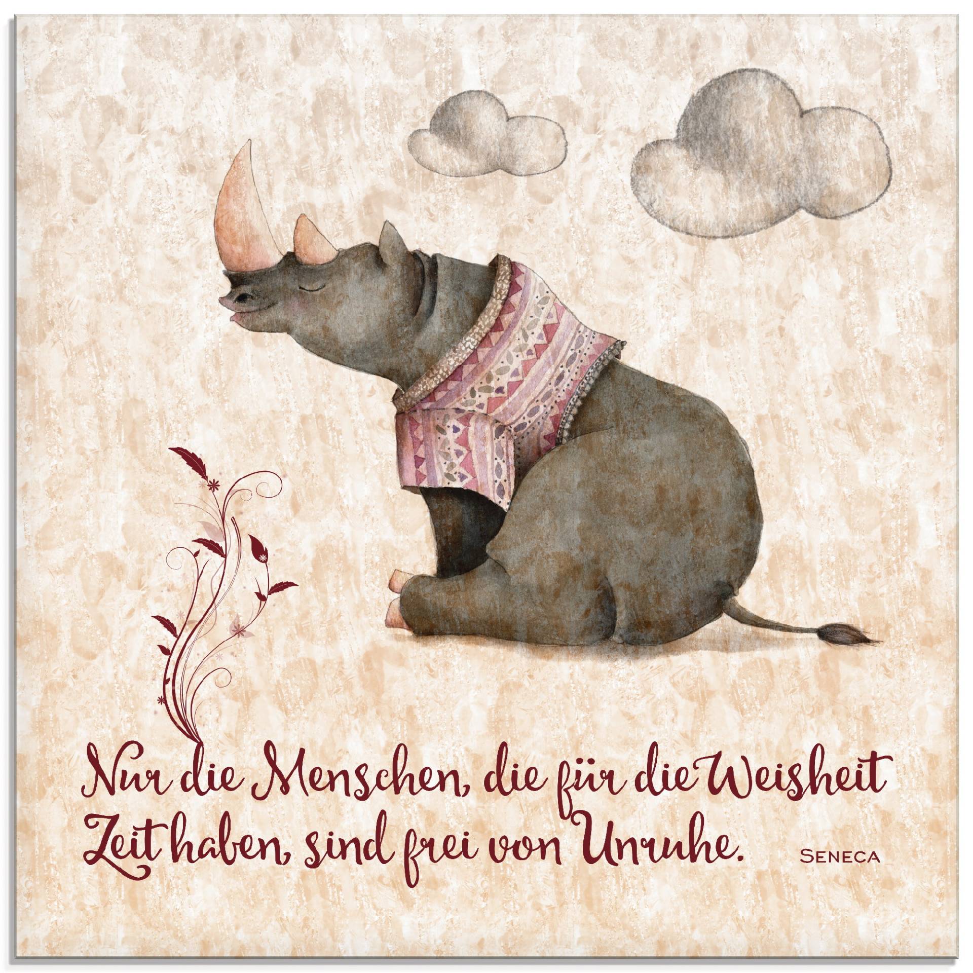 Artland Glasbild »Lebensweisheit Zeit«, Tiere, (1 St.), in verschiedenen Grössen von Artland