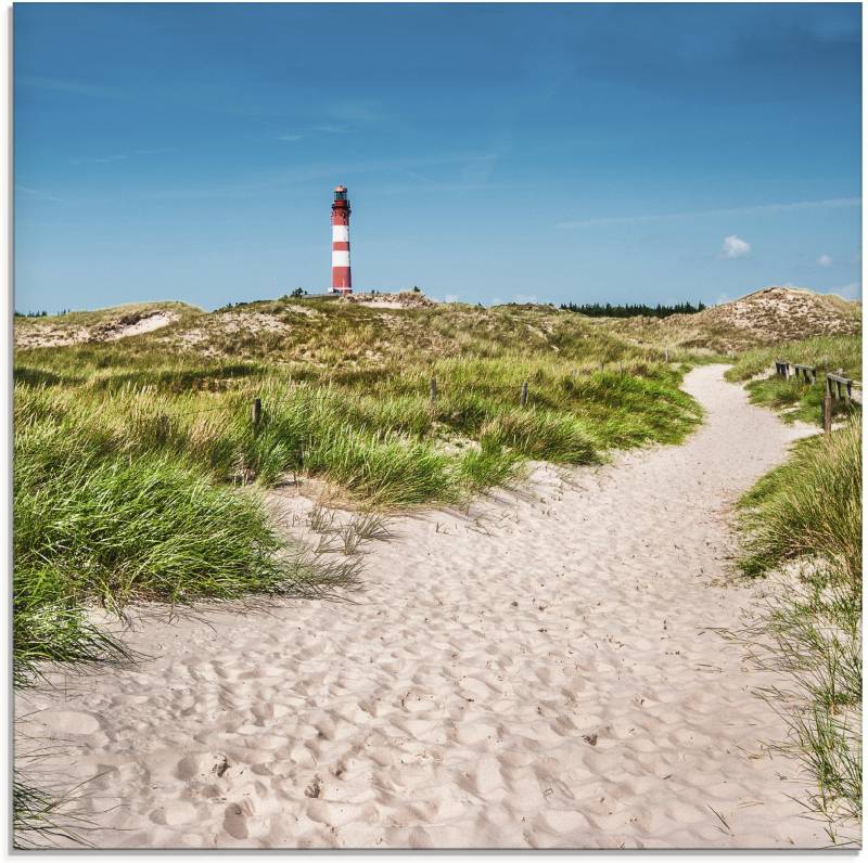 Artland Glasbild »Leuchtturm auf der Insel Amrum«, Gebäude, (1 St.), in verschiedenen Grössen von Artland