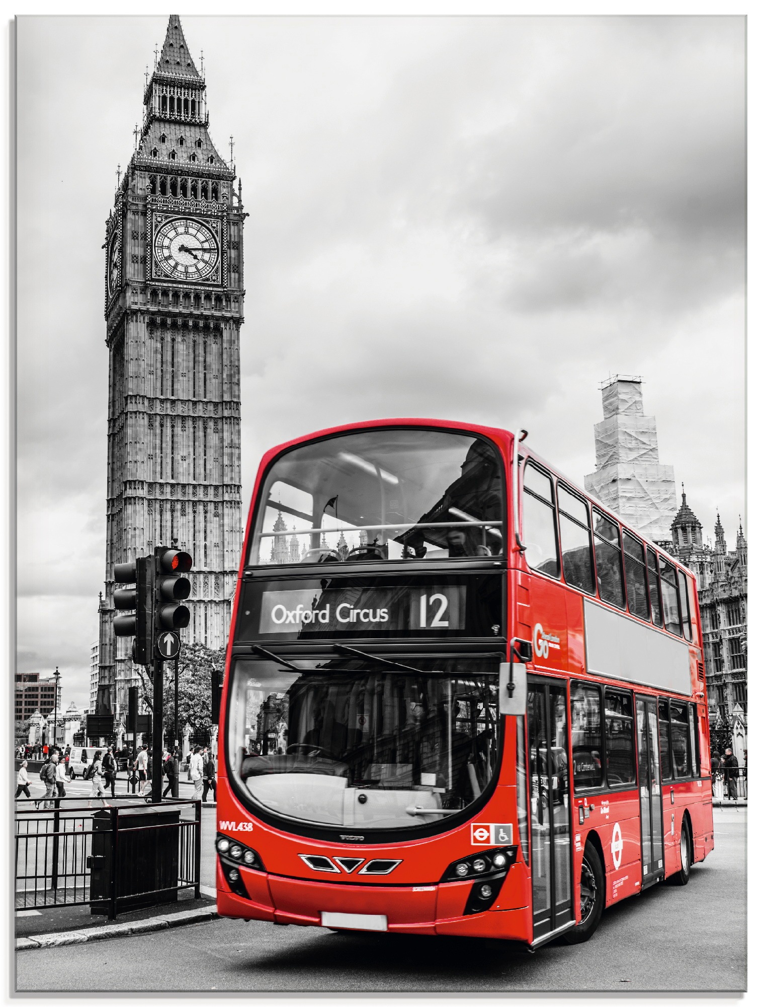 Artland Glasbild »London Bus und Big Ben«, Gebäude, (1 St.), in verschiedenen Grössen von Artland