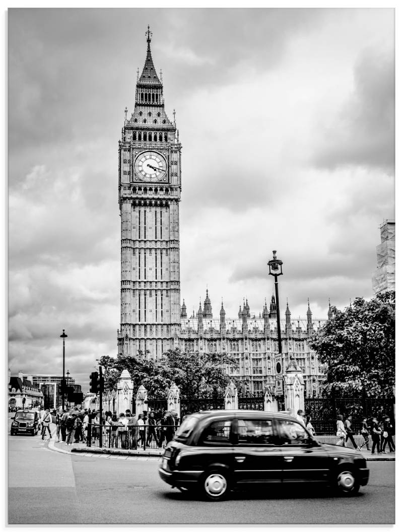 Artland Glasbild »London Taxi und Big Ben«, Gebäude, (1 St.), in verschiedenen Grössen von Artland