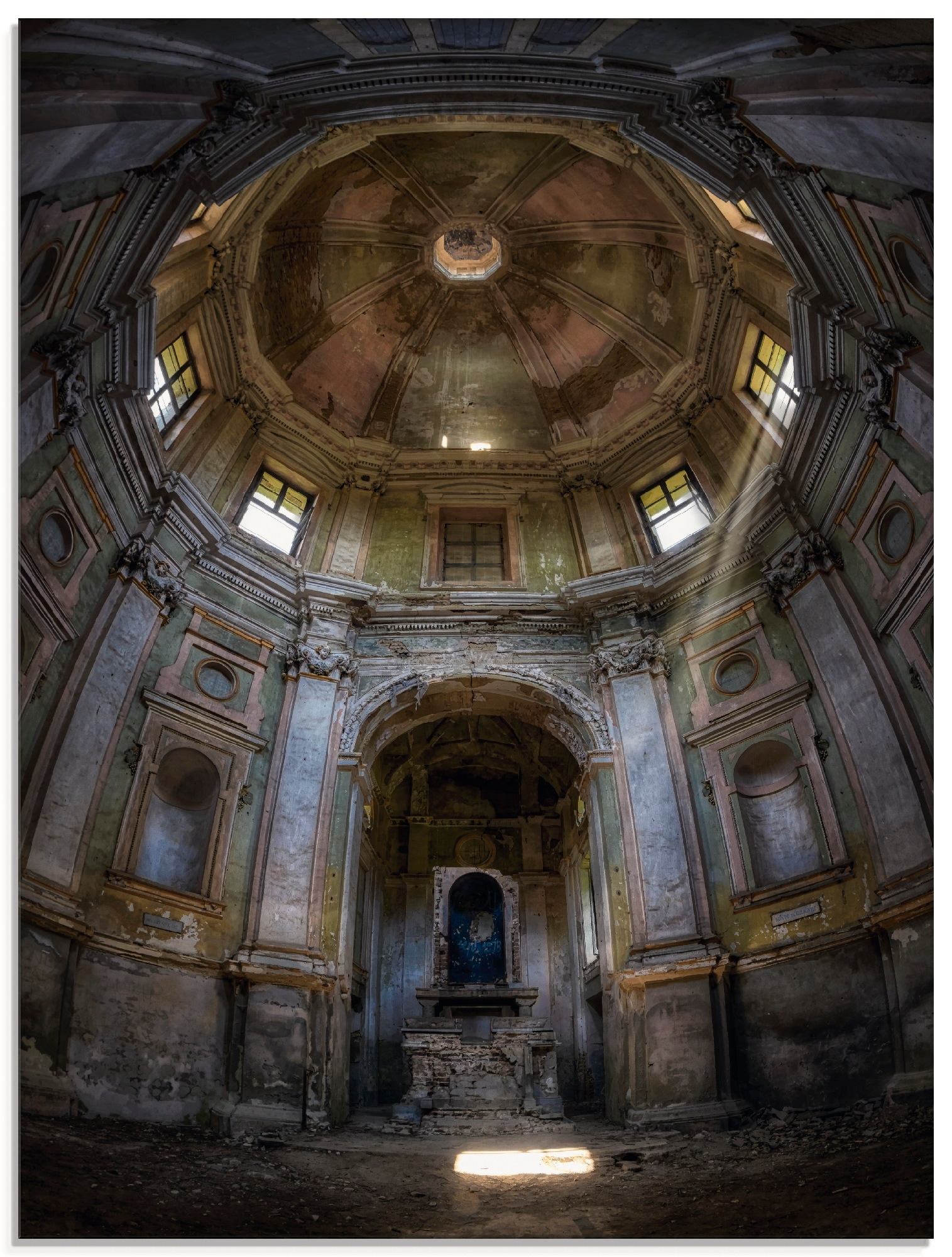 Artland Glasbild »Lost Place - marode Kirche - verlassen«, Gebäude, (1 St.), in verschiedenen Grössen von Artland