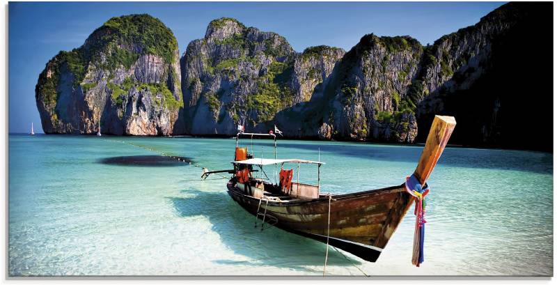 Artland Glasbild »Maya Bay, Koh Phi Phi Leh, Thailand«, Boote & Schiffe, (1 St.), in verschiedenen Grössen von Artland