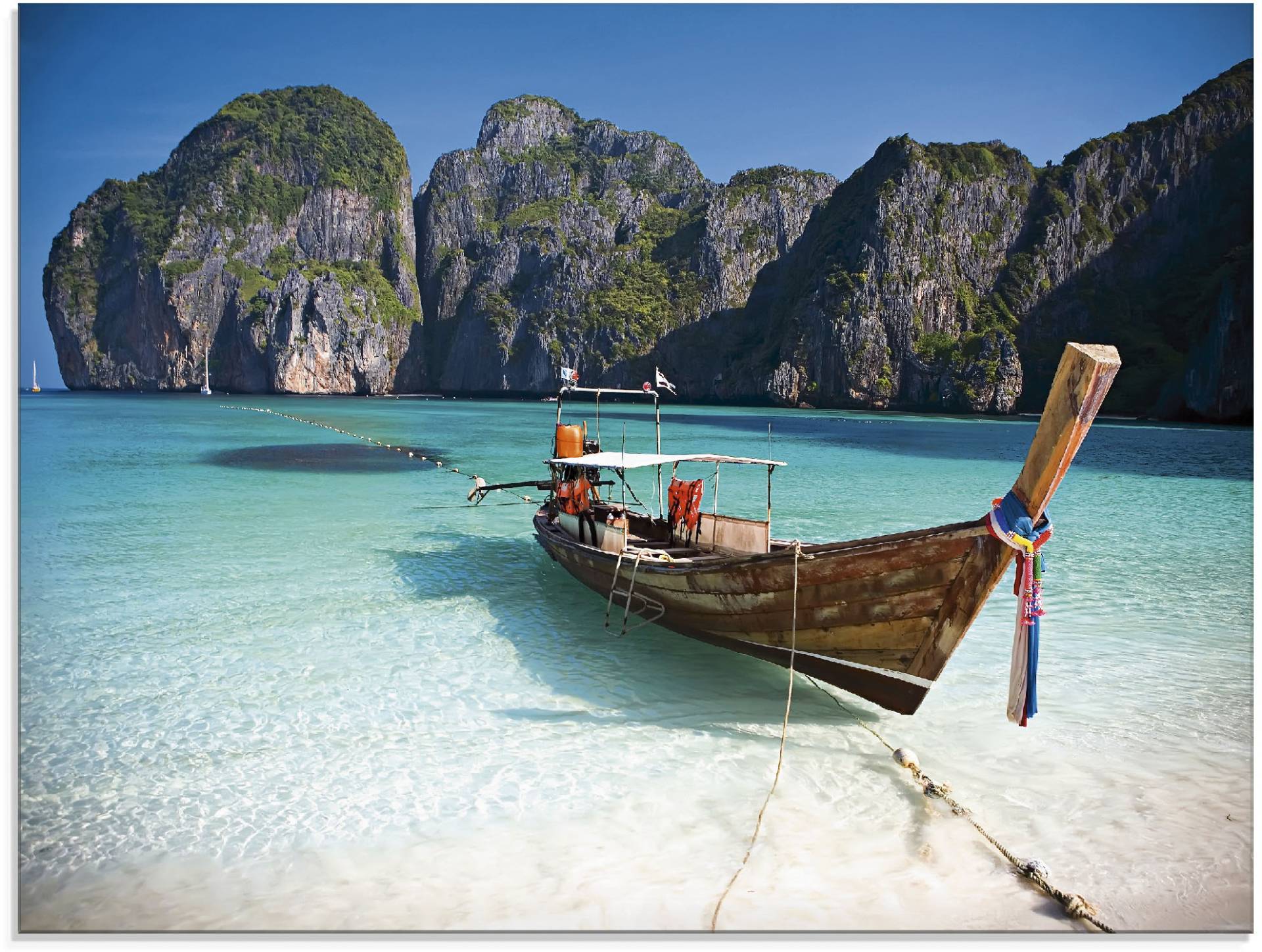 Artland Glasbild »Maya Bay, Koh Phi Phi Leh, Thailand«, Boote & Schiffe, (1 St.), in verschiedenen Grössen von Artland