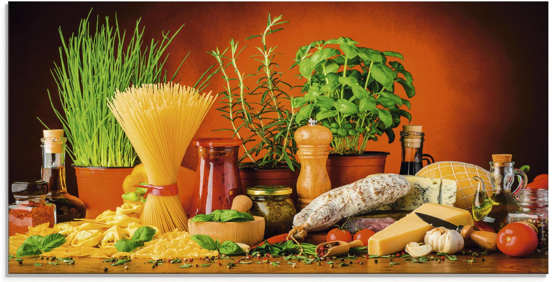 Artland Glasbild »Mediterranes und italienisches Essen«, Lebensmittel, (1 St.), in verschiedenen Grössen Artland Glasbild »Mediterranes und italienisches Essen«, Lebensmittel, (1 St.), in verschiedenen Grössen von Artland