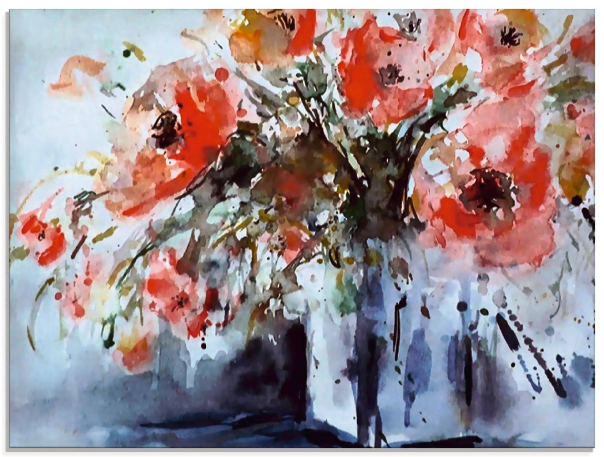 Artland Glasbild »Mohn in Vase«, Blumen, (1 St.), in verschiedenen Grössen von Artland