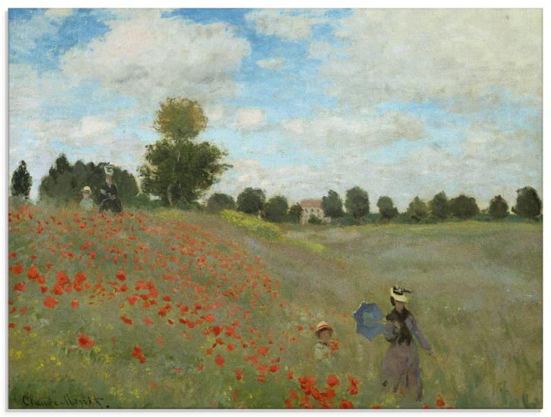 Artland Glasbild »Mohnfeld bei Argenteuil. 1873«, Blumen, (1 St.), in verschiedenen Grössen von Artland