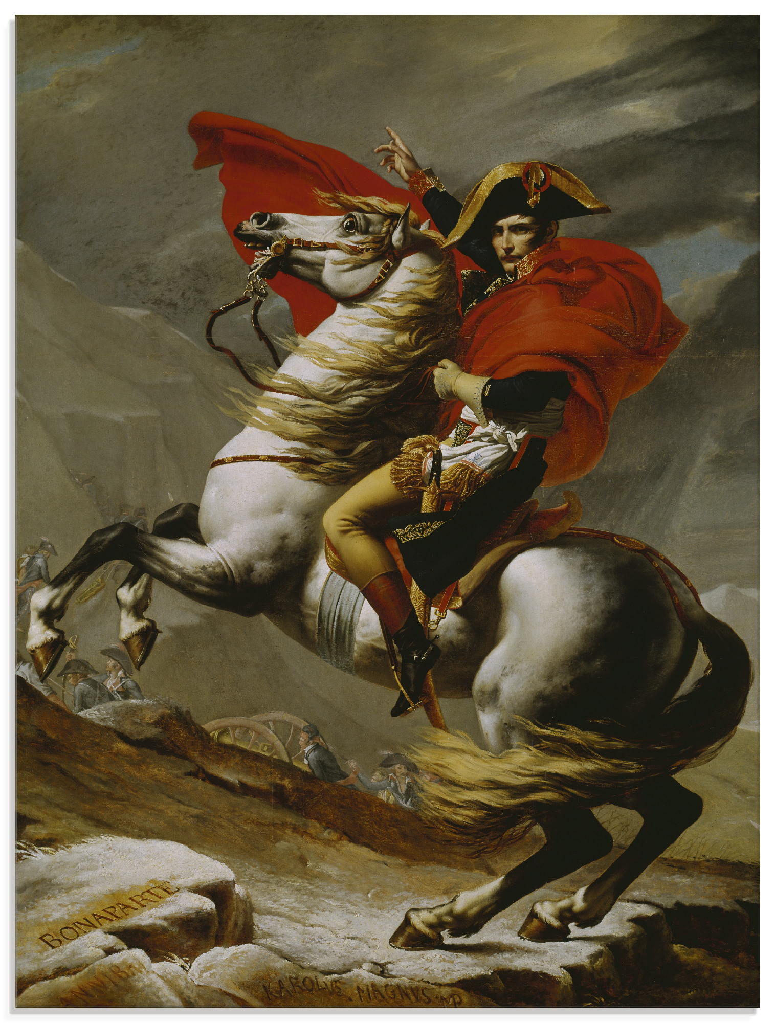 Artland Glasbild »Napoleon bei der Überquerung der Alpen.«, Menschen, (1 St.), in verschiedenen Grössen von Artland