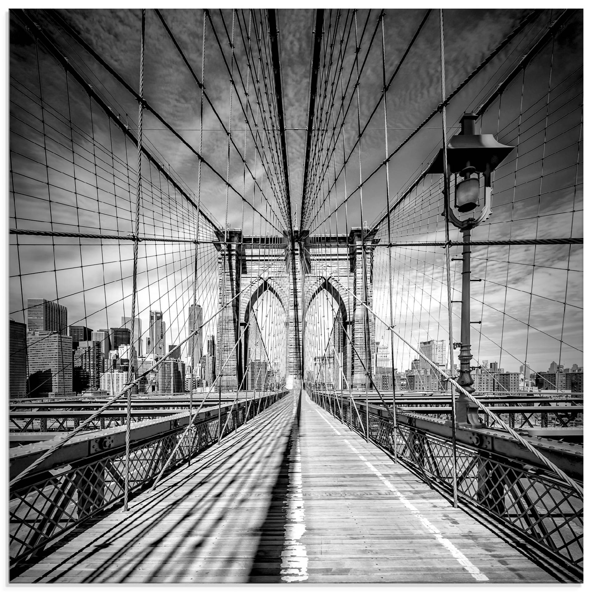 Artland Glasbild »New York City Brooklyn Bridge I«, Amerika, (1 St.), in verschiedenen Grössen von Artland