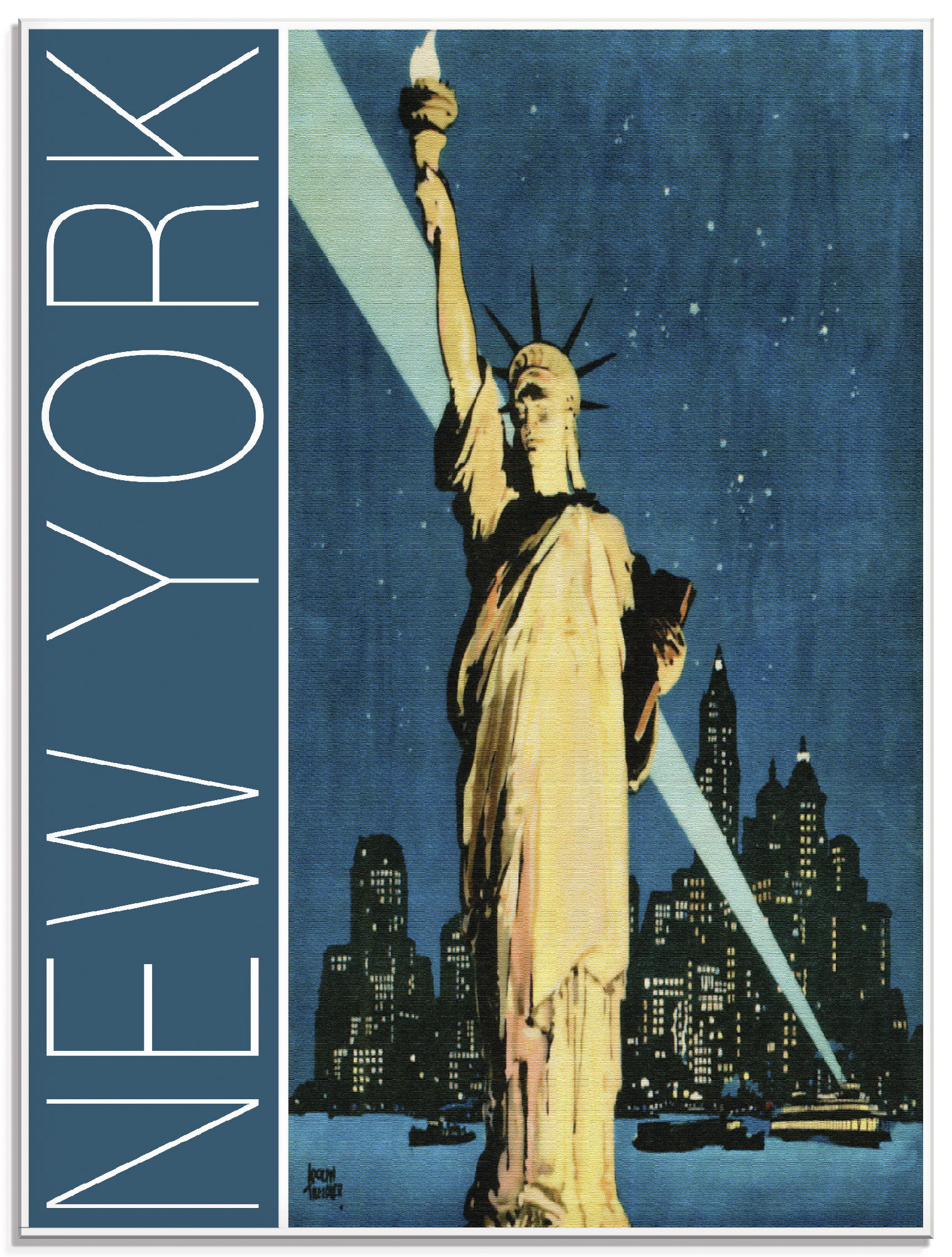 Artland Glasbild »New York Vintage Reiseplakat«, Amerika, (1 St.), in verschiedenen Grössen von Artland