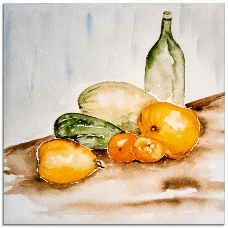 Artland Glasbild »Obst und Gemüse Aquarell«, Lebensmittel, (1 St.), in verschiedenen Grössen von Artland