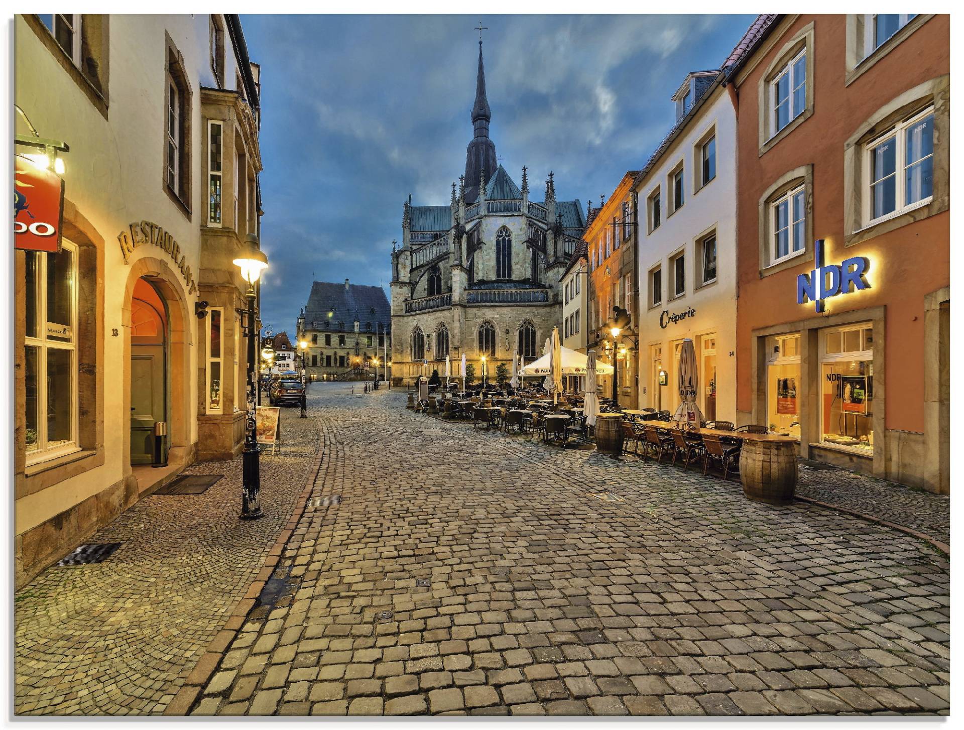 Artland Glasbild »Osnabrück, Blick auf die Marienkirche«, Deutschland, (1 St.), in verschiedenen Grössen von Artland