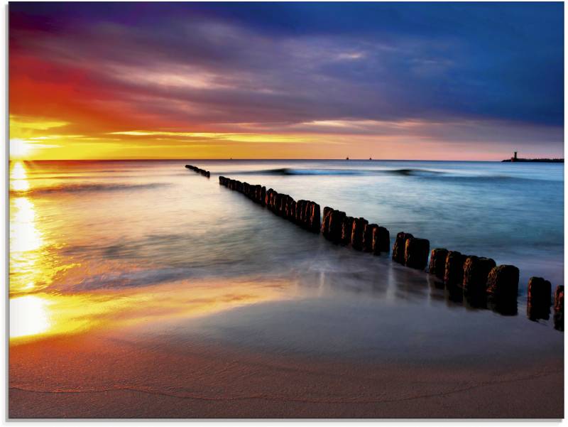 Artland Glasbild »Ostsee mit schönem Sonnenaufgang«, Strand, (1 St.), in verschiedenen Grössen von Artland