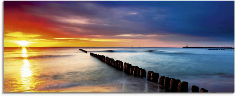 Artland Glasbild »Ostsee mit schönem Sonnenaufgang«, Strand, (1 St.), in verschiedenen Grössen von Artland