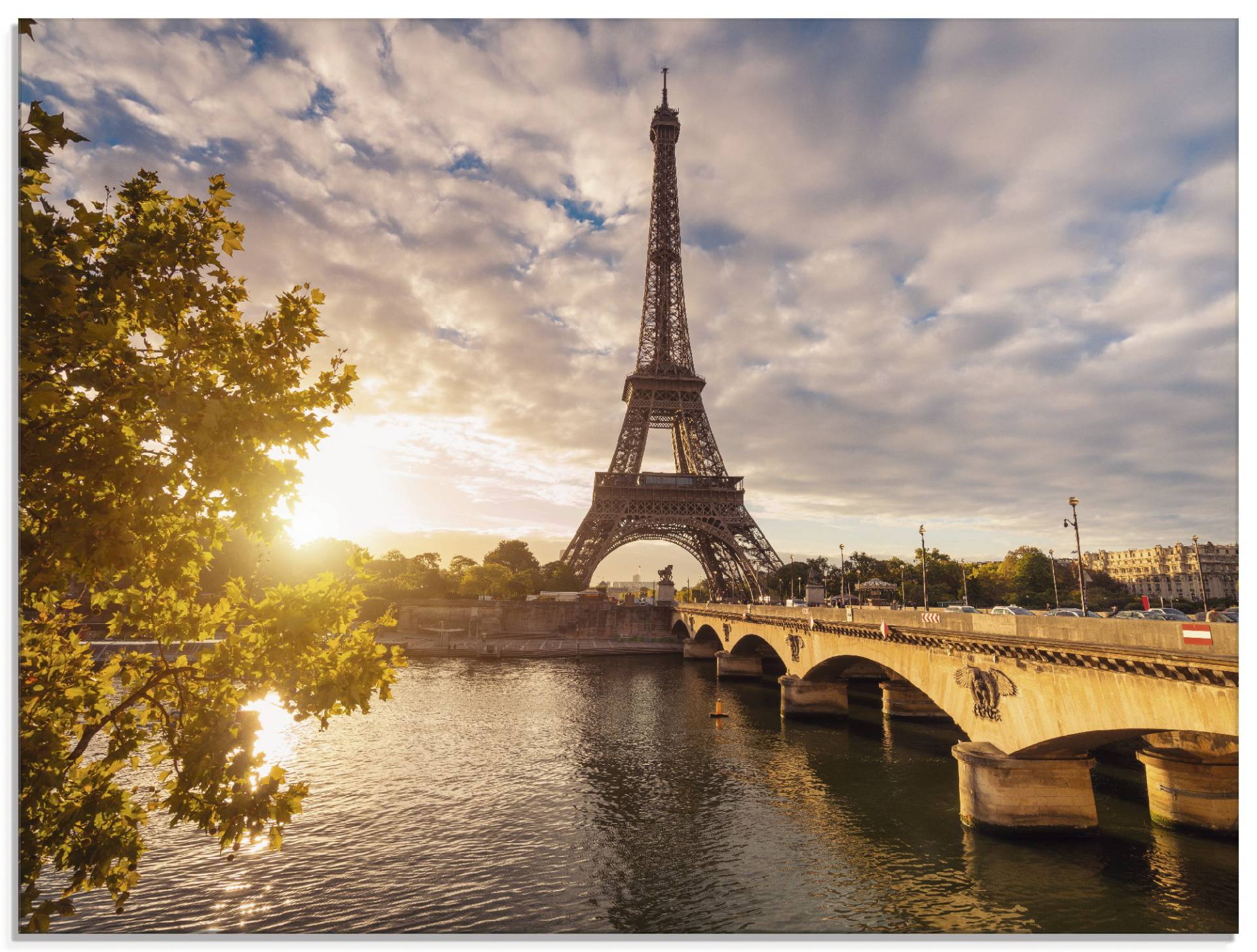 Artland Glasbild »Paris Eiffelturm II«, Gebäude, (1 St.), in verschiedenen Grössen von Artland