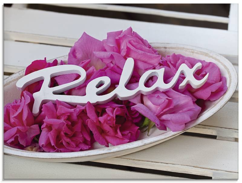 Artland Glasbild »Relax«, Sprüche & Texte, (1 St.), in verschiedenen Grössen von Artland