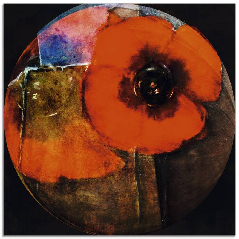 Artland Glasbild »Roter Mohn - abstrakt«, Blumen, (1 St.), in verschiedenen Grössen von Artland