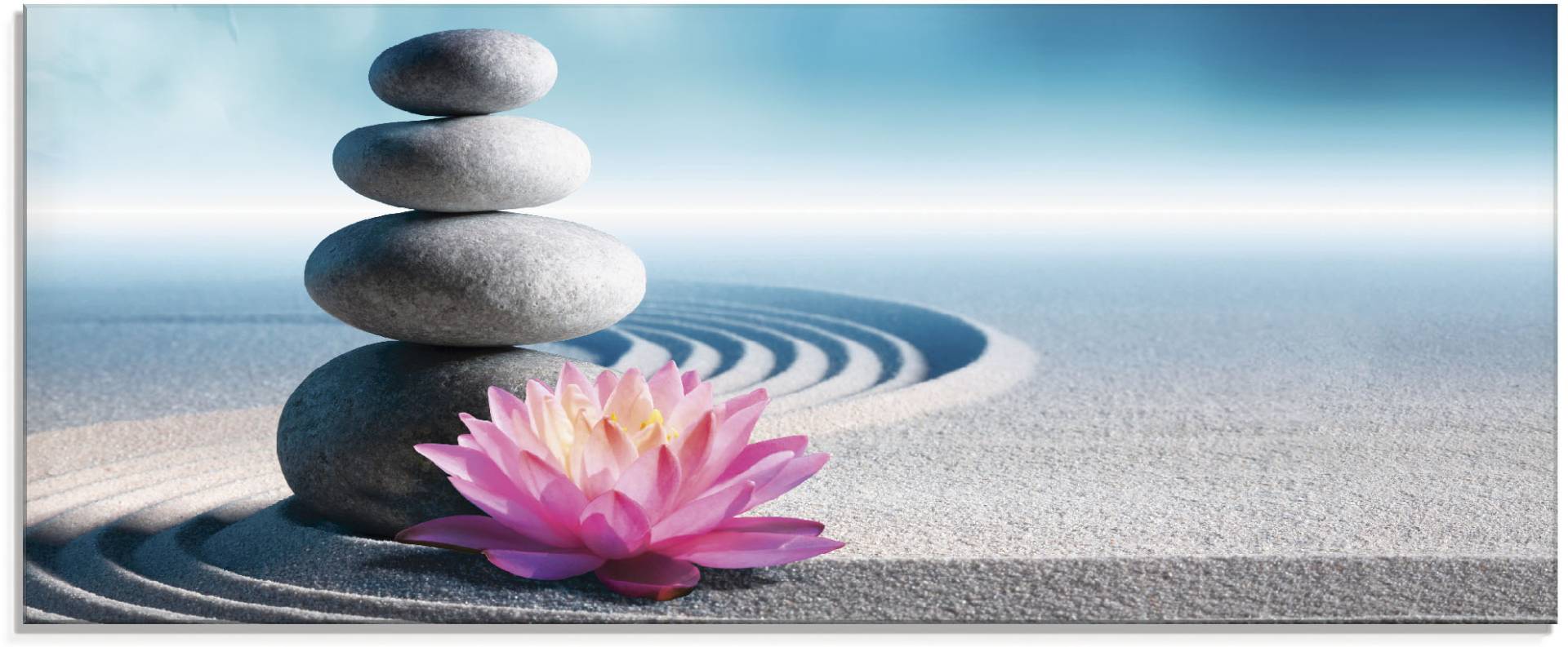 Artland Glasbild »Sand, Lilie und Spa-Steine in Zen-Garten«, Zen, (1 St.), in verschiedenen Grössen Artland Glasbild »Sand, Lilie und Spa-Steine in Zen-Garten«, Zen, (1 St.), in verschiedenen Grössen von Artland