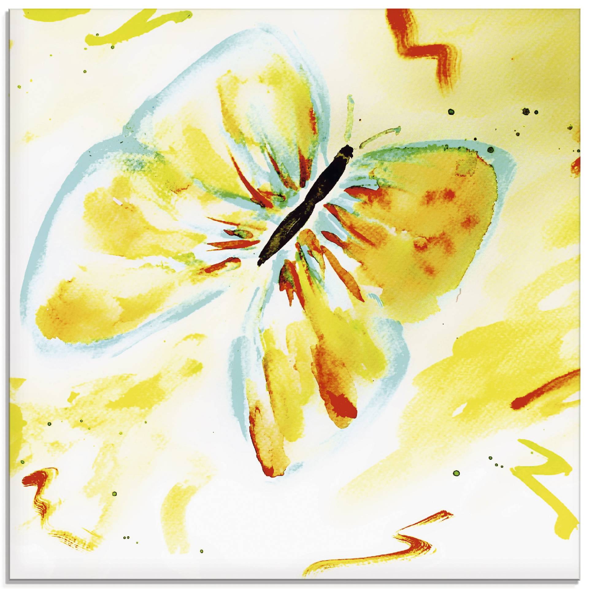 Artland Glasbild »Schmetterling Gelb«, Insekten, (1 St.), in verschiedenen Grössen von Artland