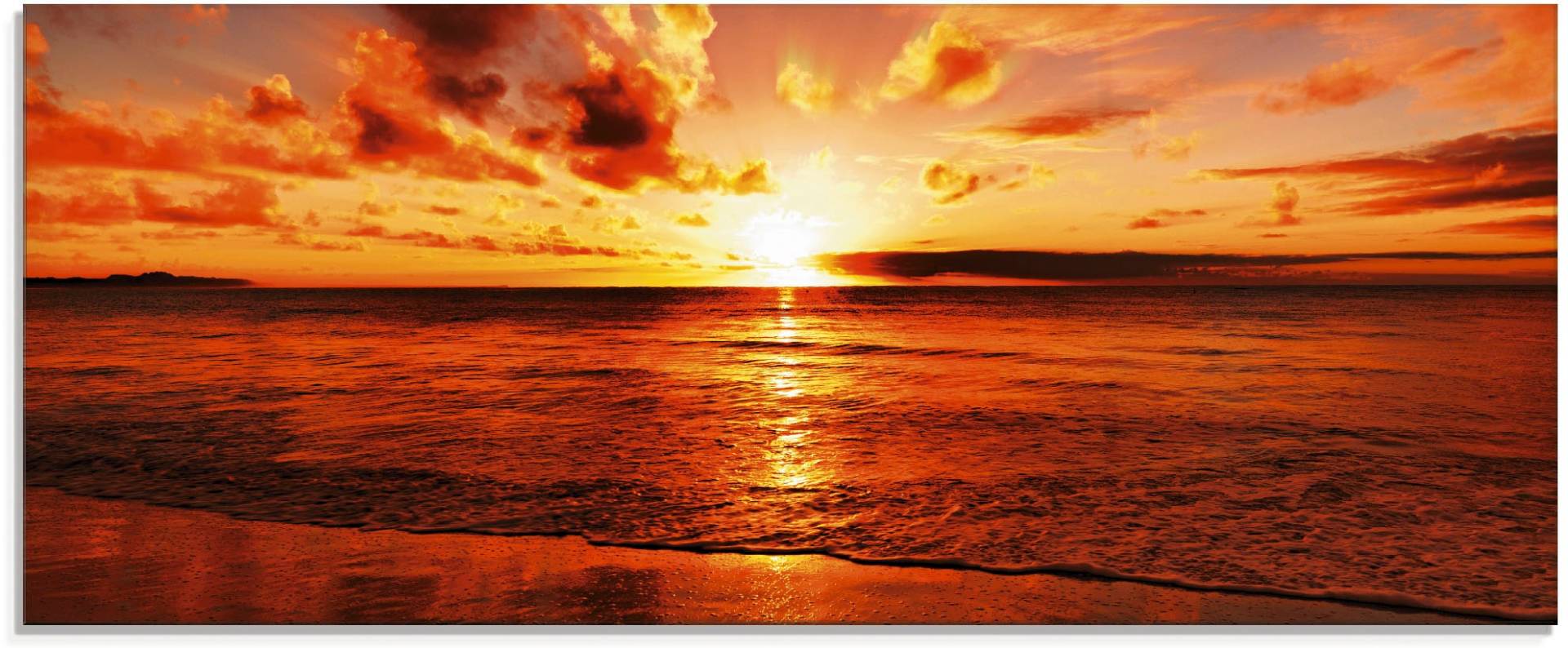 Artland Glasbild »Schöner Sonnenuntergang Strand«, Gewässer, (1 St.), in verschiedenen Grössen Artland Glasbild »Schöner Sonnenuntergang Strand«, Gewässer, (1 St.), in verschiedenen Grössen von Artland