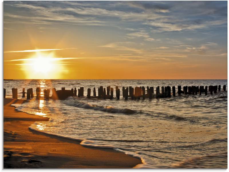 Artland Glasbild »Schöner Sonnenuntergang am Strand«, Strand, (1 St.), in verschiedenen Grössen von Artland