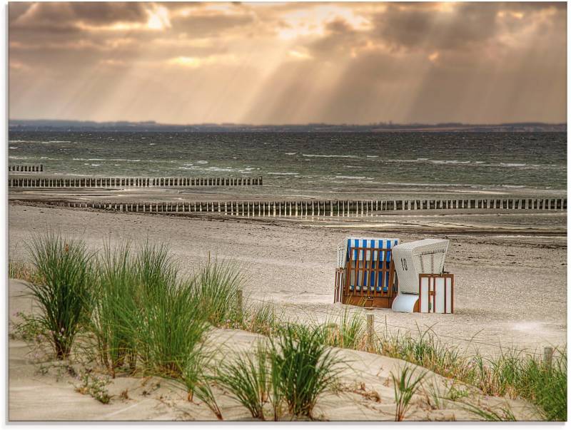 Artland Glasbild »Schwarzer Busch Strand auf Insel Poel«, Strand, (1 St.) von Artland