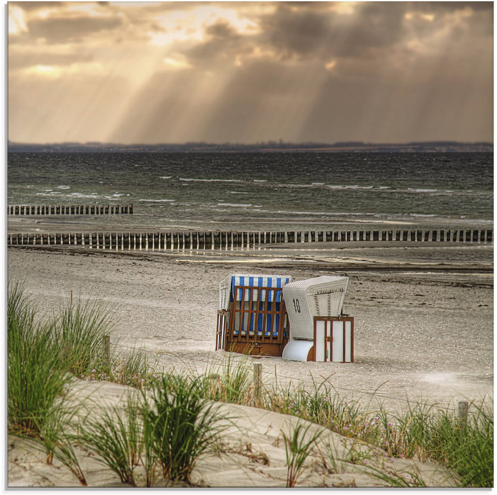 Artland Glasbild »Schwarzer Busch Strand auf Insel Poel«, Strand, (1 St.) von Artland