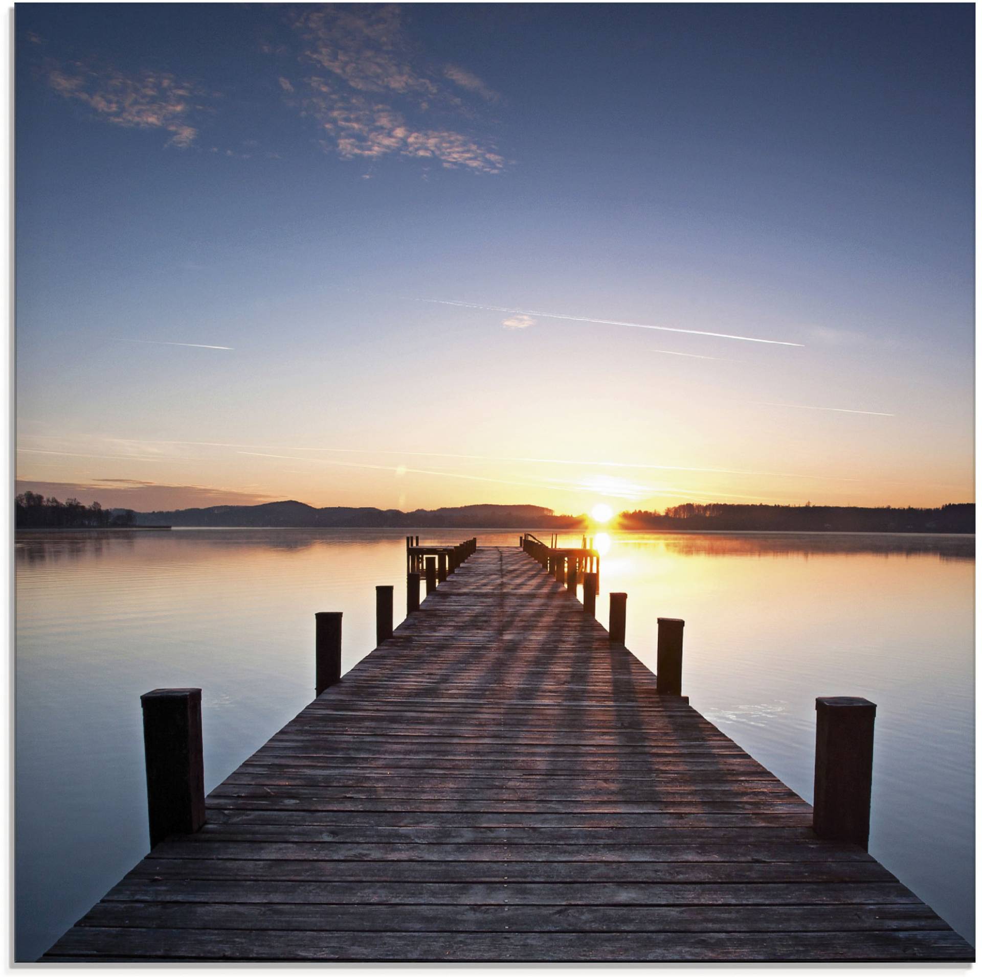 Artland Glasbild »Sonnenstrahlen - Sonnenuntergang«, Gewässer, (1 St.), in verschiedenen Grössen von Artland