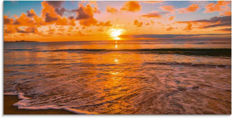 Artland Glasbild »Sonnenuntergang am Strand«, Sonnenaufgang & -untergang, (1 St.), in verschiedenen Grössen von Artland