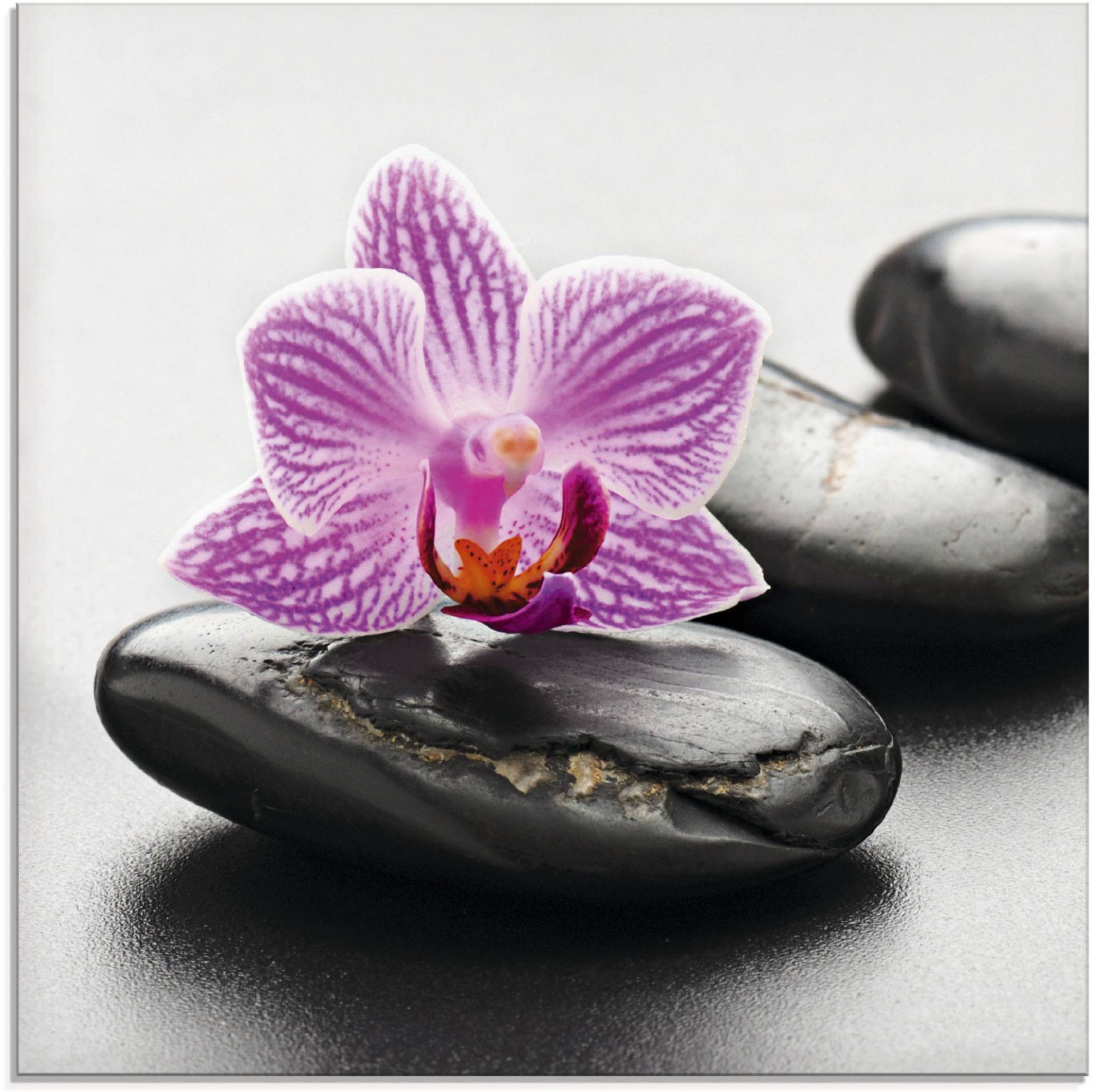 Artland Glasbild »Spa-Konzept mit Zen Steinen und Orchidee«, Zen, (1 St.), in verschiedenen Grössen von Artland