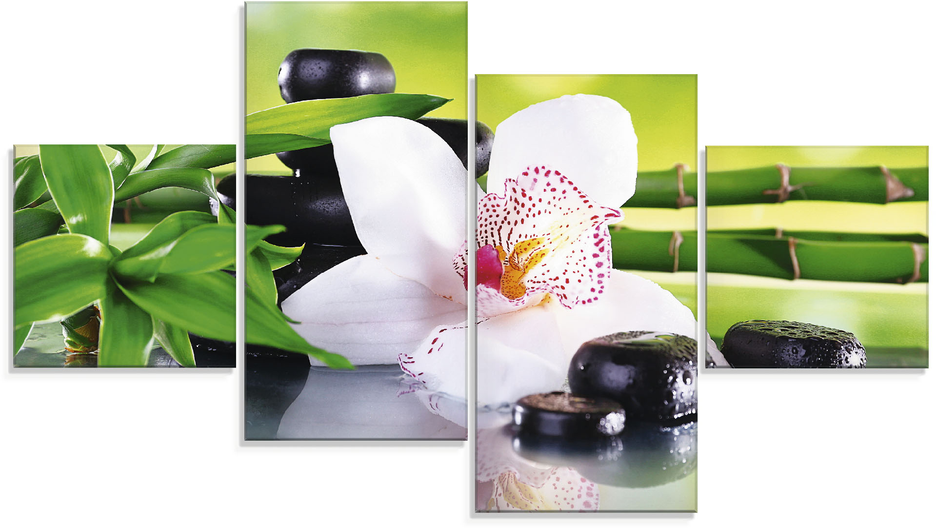 Artland Glasbild »Spa Steine Bambus Zweige Orchidee«, Zen, (4 St.), in verschiedenen Grössen Artland Glasbild »Spa Steine Bambus Zweige Orchidee«, Zen, (4 St.), in verschiedenen Grössen von Artland