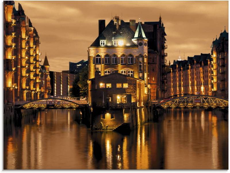 Artland Glasbild »Speicherstadt in Hamburg«, Deutschland, (1 St.), in verschiedenen Grössen von Artland