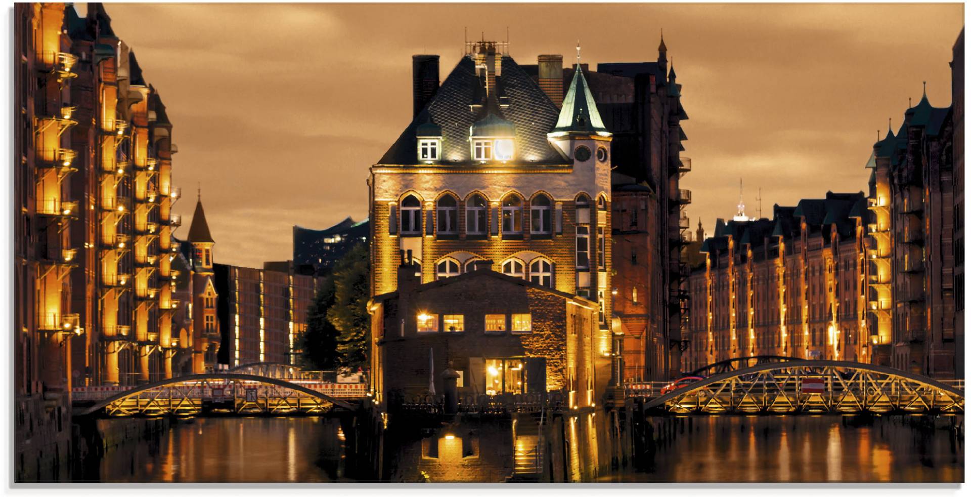 Artland Glasbild »Speicherstadt in Hamburg«, Deutschland, (1 St.), in verschiedenen Grössen von Artland