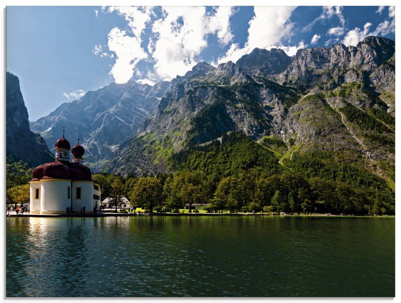 Artland Glasbild »St. Bartholomä Königssee I«, Berge, (1 St.), in verschiedenen Grössen von Artland