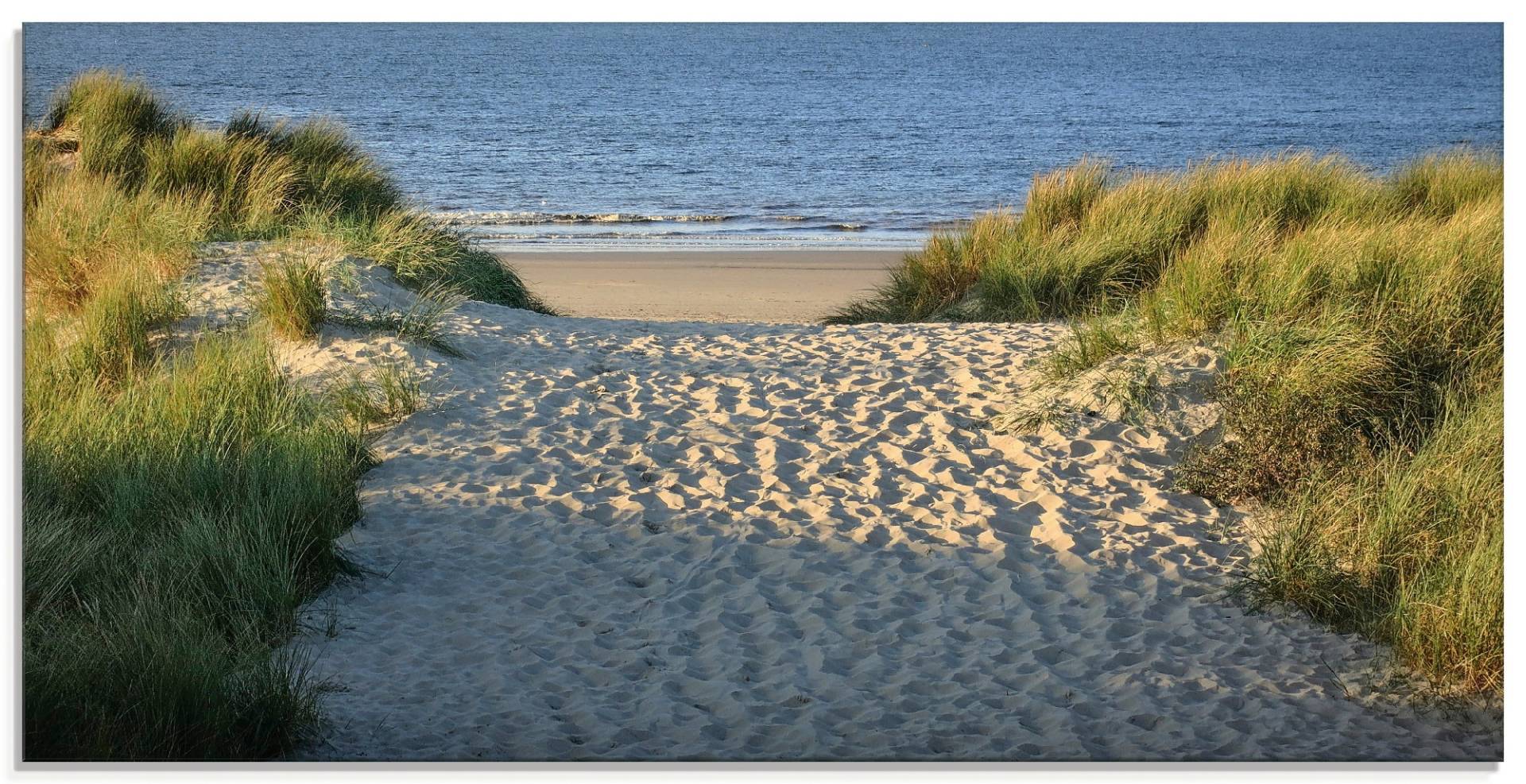 Artland Glasbild »Strandaufgang«, Strand, (1 St.), in verschiedenen Grössen von Artland