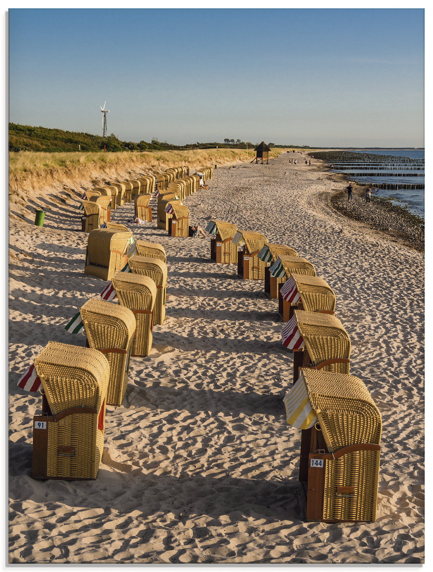 Artland Glasbild »Strandkörbe Ostseeküste in Wustrow«, Gewässer, (1 St.), in verschiedenen Grössen von Artland