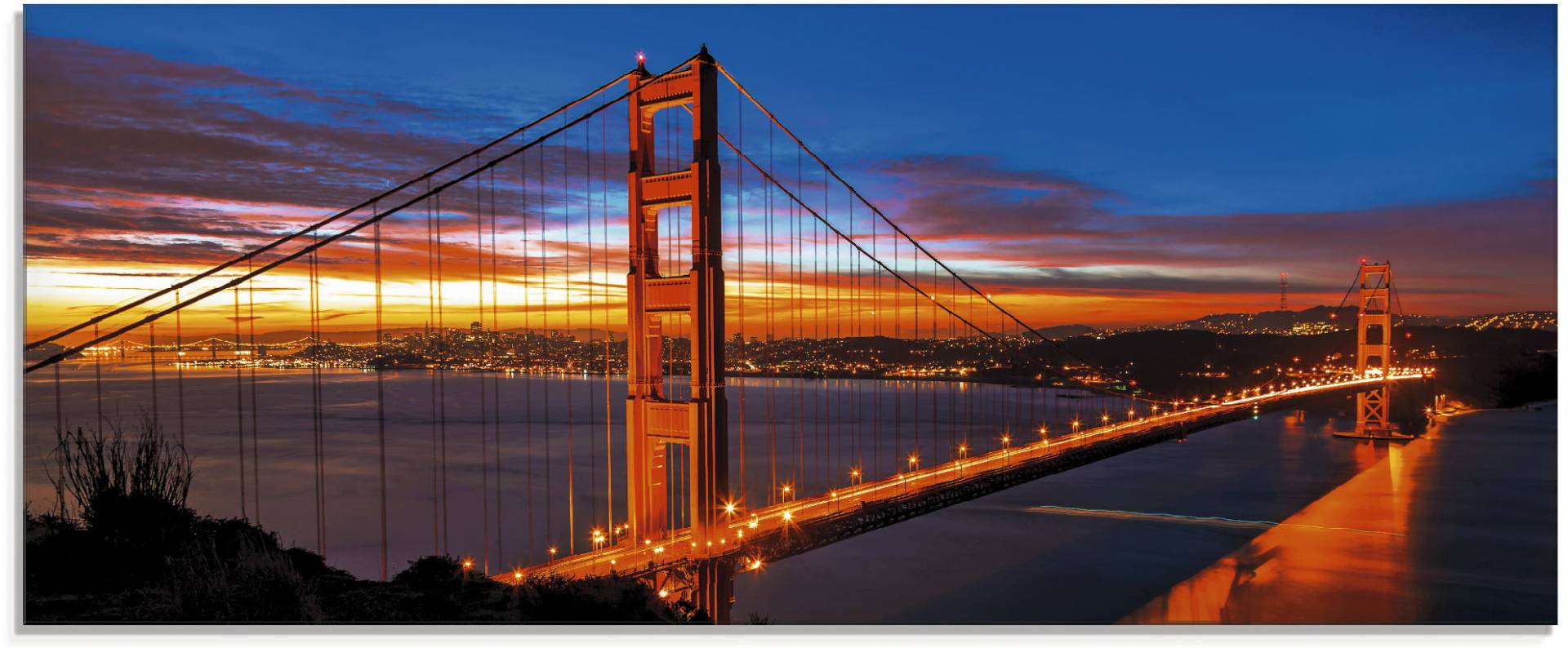 Artland Glasbild »The Golden Gate Bridge am frühen Morgen«, Brücken, (1 St.), in verschiedenen Grössen Artland Glasbild »The Golden Gate Bridge am frühen Morgen«, Brücken, (1 St.), in verschiedenen Grössen von Artland