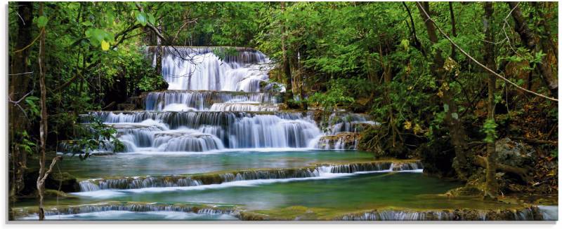 Artland Glasbild »Tiefen Wald Wasserfall«, Gewässer, (1 St.), in verschiedenen Grössen von Artland