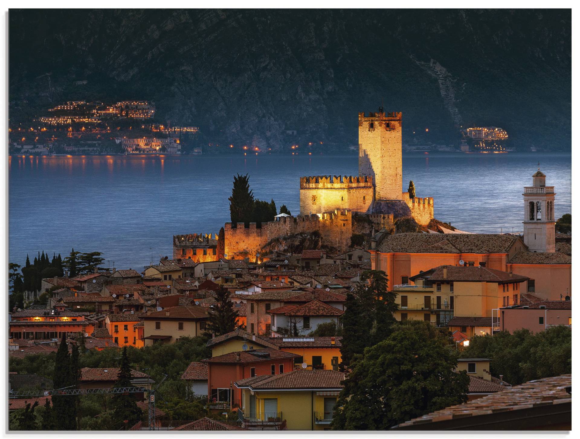 Artland Glasbild »Über den Dächern von Malcesine«, Europa, (1 St.), in verschiedenen Grössen von Artland