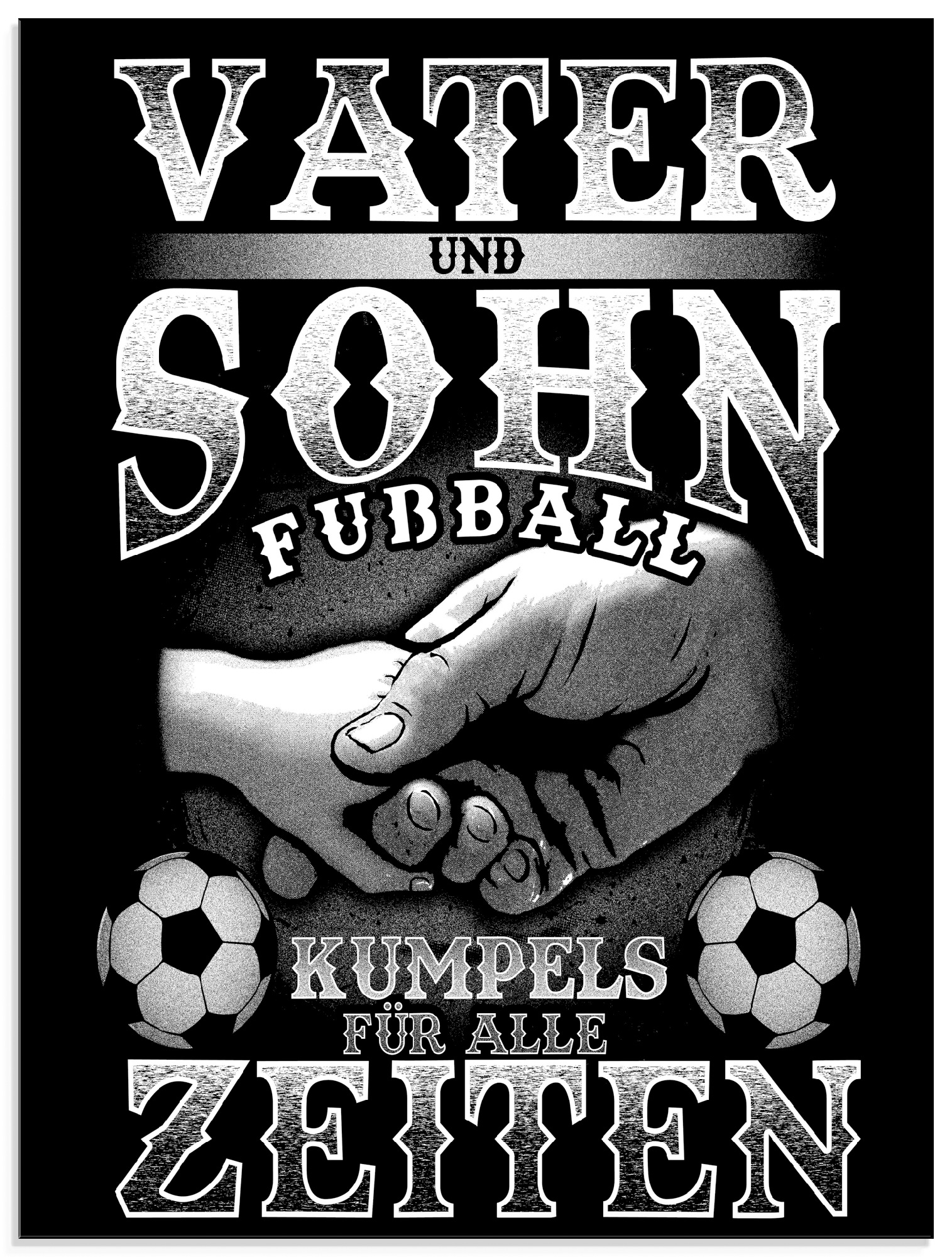 Artland Glasbild »Vater und Sohn Fussball Kumpels«, Sprüche & Texte, (1 St.), in verschiedenen Grössen von Artland