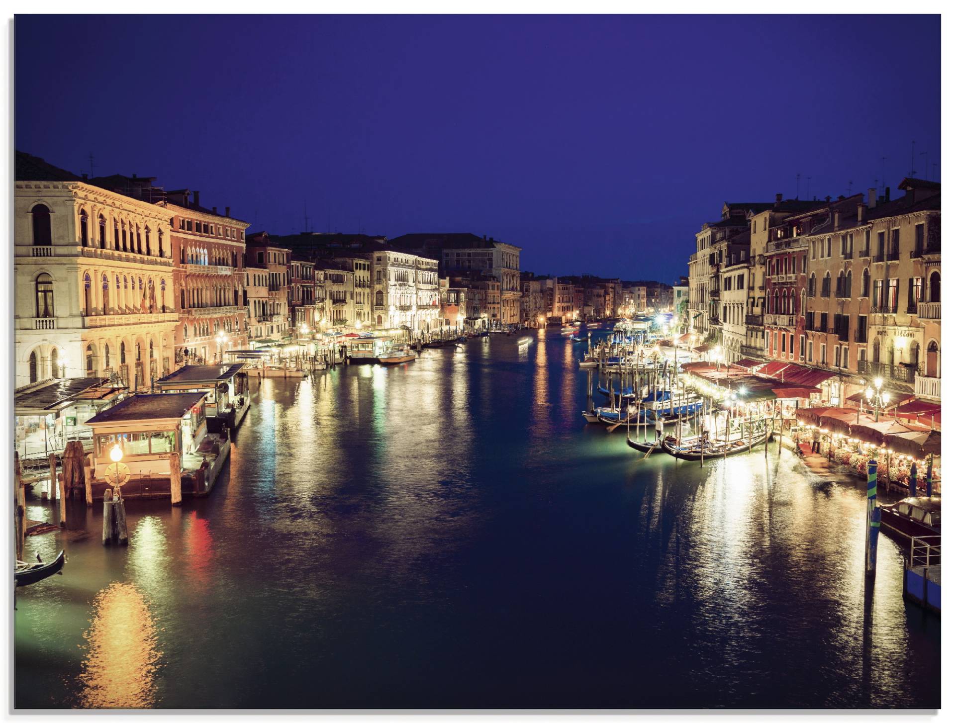 Artland Glasbild »Venedig bei Nacht«, Italien, (1 St.), in verschiedenen Grössen von Artland